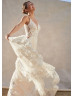 Ivory Lace Tulle Sexy Wedding Dress With Long Train Ivory Lace Tulle Sexy Wedding Dress With Long Train